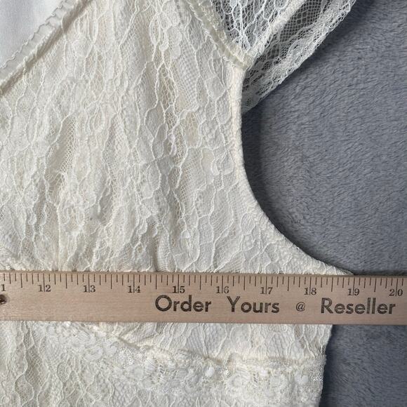 Y2k Babydoll Top 3X Lace Cap‎ Sleeve Cottage Fairy Feminine Romantic Coquette - Picture 7 of 11